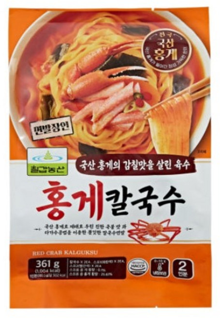 칠갑농산 홍게칼국수, 8개, 361g
