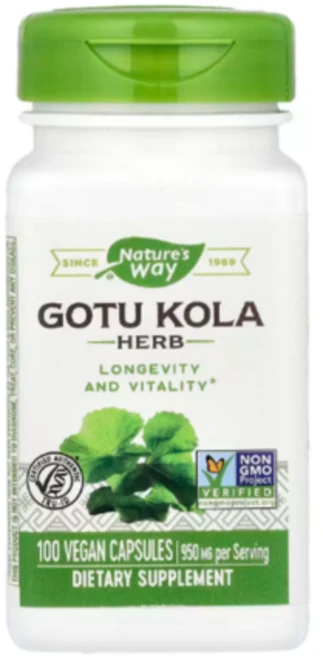 네이처스웨이 고투 콜라 허브 475mg 100 비건 캡슐 병풀 긴병꽃풀, 100정, 1개 - 쿠팡