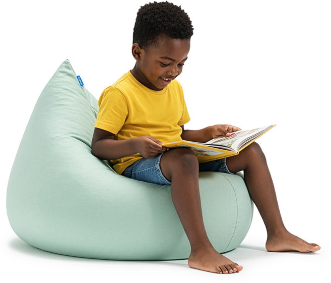 폴리몰리 LT201 미니 유아 키즈 빈백 소파 등받이 좌식 쿠션 의자, 파스텔 민트