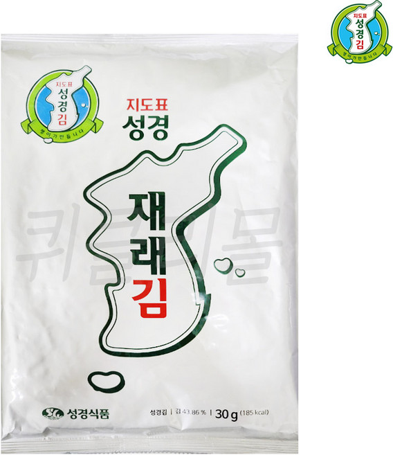 [퀴클리몰] 성경김 재래 전장김, 30g, 6개