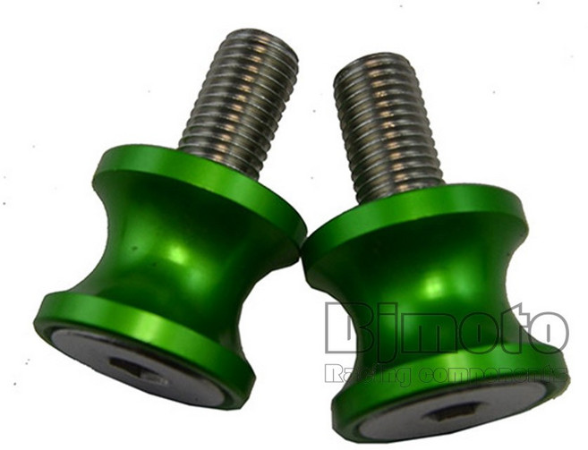 오토바이 10MM 6mm 8mm CNC 스윙 암 스풀 슬라이더 스탠드 나사 250 R1 R6 스즈키 Triump/h S1000RR, 8mm Green Spools, 1개