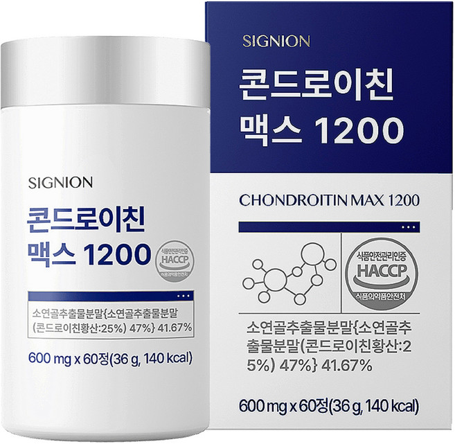 시그니온 소연골 콘드로이친 1200 맥스 해썹 식약처인증, 1개, 60정