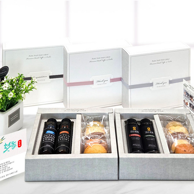 쿠키 더치커피 1일이내발송 결혼식 답례품 돌 답례 회사 칠순 단체 선물 결혼 조의 커피 A, 4가지혼합구성, 1개