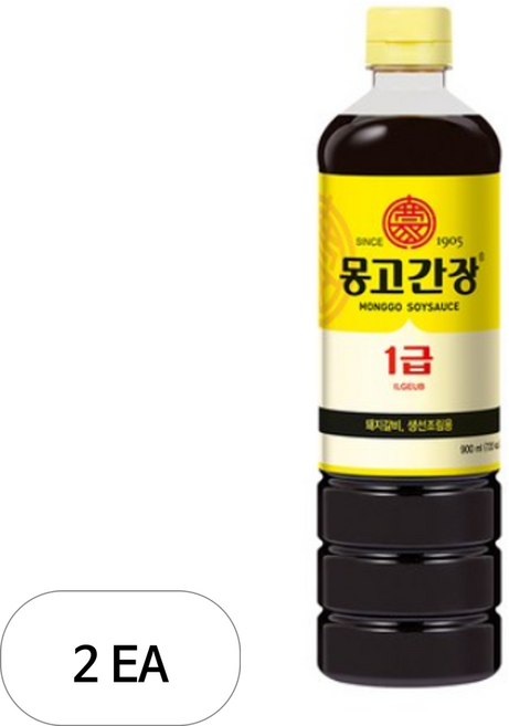 몽고간장 1급, 2개, 900ml