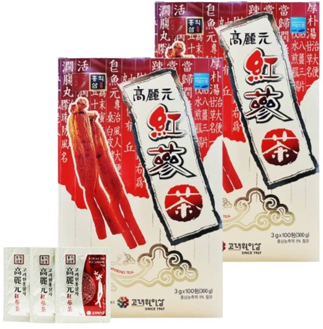 고려원 홍삼차 농축액 건강음료 고형차 하루한팩 고려홍삼
