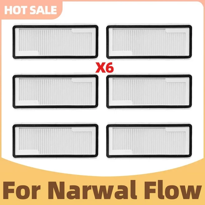 나르왈 플로우 진공청소기용 액세서리 교체용 부품 메인 사이드 브러시 HEPA 필터 천 먼지 봉투, 05 Set  F