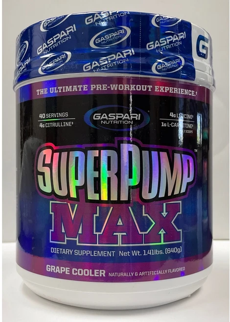 GASPARI SUPERPUMP MAX 40서빙 - Grape, 640g, 1개 - 쿠팡