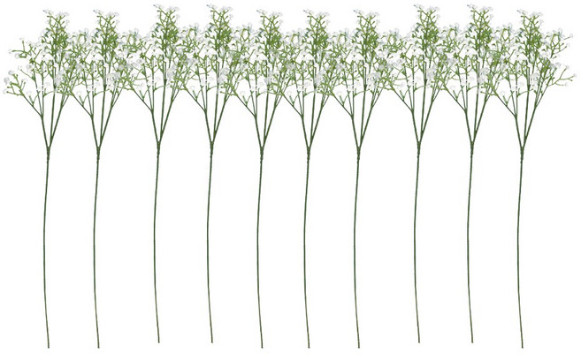 인조 조화 안개꽃 10송이, 1개, 화이트
