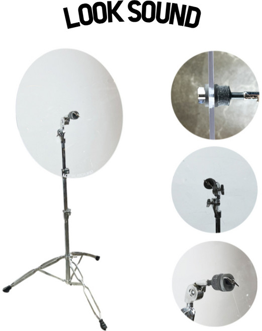 룩사운드 드럼 차음판 LOOKSOUND 악기 원형차음판, 2개, 투명