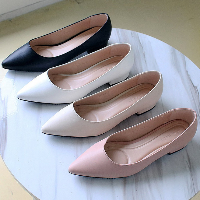 스타슈 여성 빅사이즈 스틸레토 플랫 펌프스 구두 225-270까지