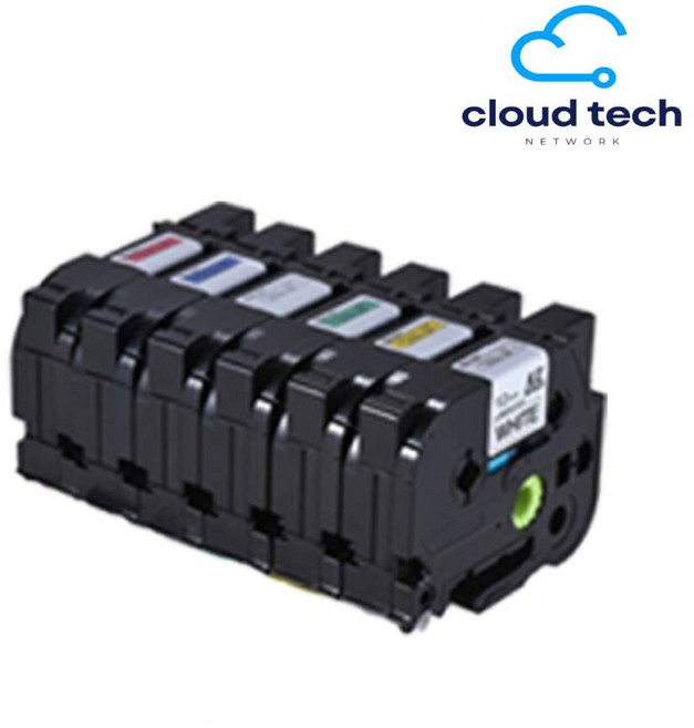 클라우드테크 브라더 라벨테이프 호환 PT-P300BT PT-P710BT PT-D600 PT-D610BT PT-D200 PT-D200LB PT-P710BTWH, 24미리폭, 화면파랑_글씨검정