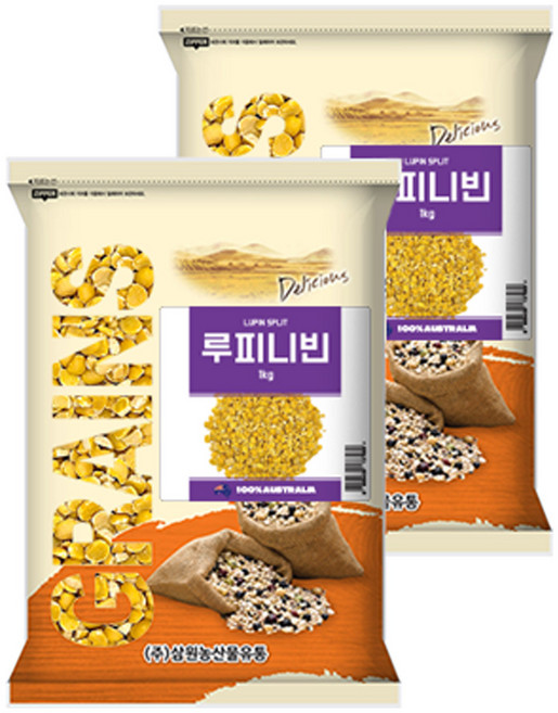 [삼원농산] 루피니빈 2kg (1kg/2개) - 2025년 호주산 루핀콩, 1kg, 2개