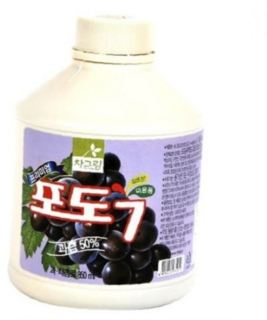 차그림 과일 원액 프리미엄 포도 7 쥬스, 12개, 850ml