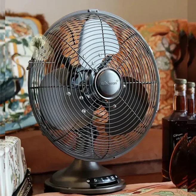 가정 또는 사무실용 진동 헤드와 3가지 팬 속도를 갖춘 220V 빈티지 구리 책상 팬 EW, 04 12 size  N, 04 영국
