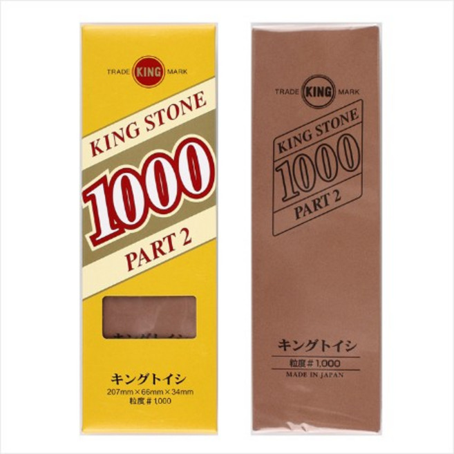 일본 킹 숫돌 81-40 #1000 킹2 단면 1000방 연마석 칼 가위 날세우기 중벌 숫돌 업소용 가정용, 1개