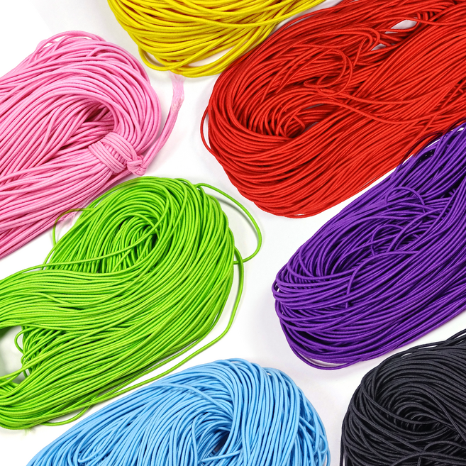 칼라고무줄 둥근고무줄 대용량 타래 2mmx50M 만들기 꾸미기 공예 재료, 1개, 3. 노랑