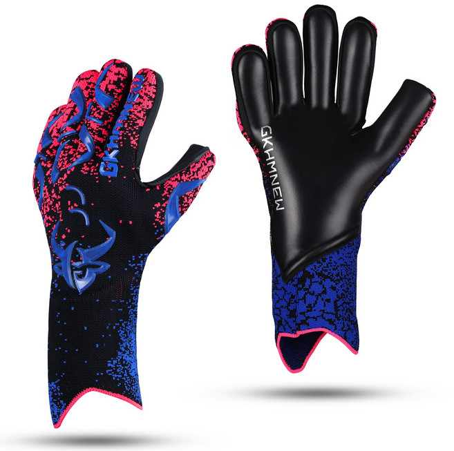 골키퍼장갑 남자축구장갑 고성능 골키퍼 장갑 통기성 축구 장갑 강력한 그립 보호 손바닥 키퍼장갑 풋살장갑, 1세트, 파란색