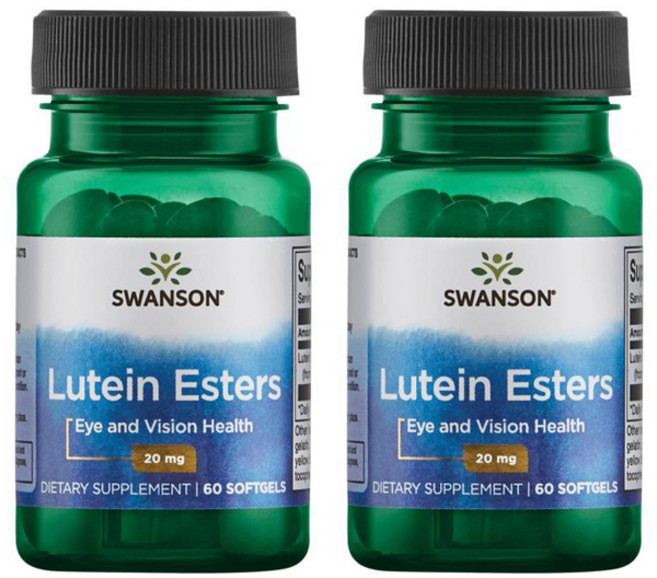 斯旺森Swanson 酯化型葉黃素膠囊 20mg, 60粒, 2個