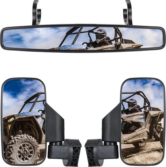 1.75인치 및 2인치 롤바용 OFIG UTV 사이드 미러 센터 폴라리스 RZR 900 1000 캔 커맨더 뮬 파이오니어 와일드캣 CFMOTO