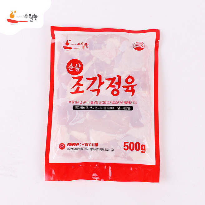 수월한 닭다리살 조각정육 500g, 1개, 1개