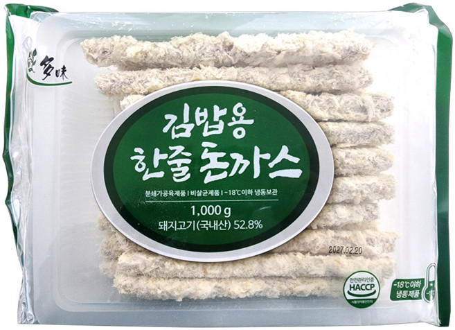 다미 김밥용 한줄 돈까스, 1개, 1kg