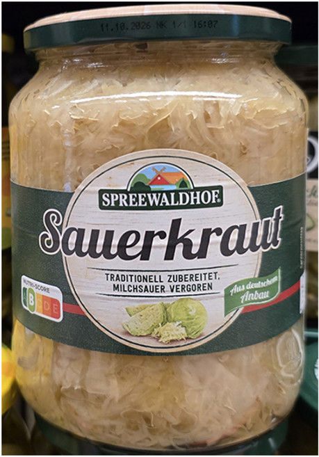 SPREEWALDHOF 슈프레발트호프 사우어크라우트 (양배추절임) 680g / 독일, 없음, 1개