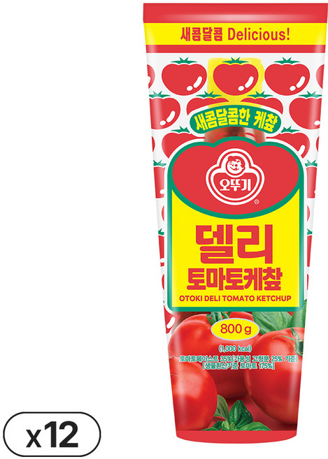 오뚜기 델리 토마토케챂, 800g, 12개