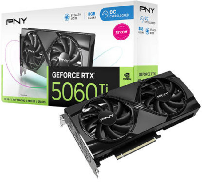 PNY 지포스 RTX 5060 Ti OC D7 8GB Dual Fan STCOM 그래픽카드