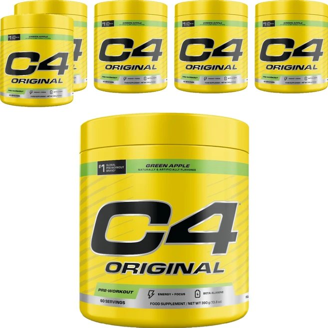셀루코어 C4 오리지널 프리-워크아웃 그린 애플 맛, 6개, 390g - 쿠팡
