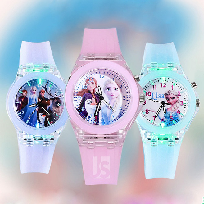 씨플 LED 겨울왕국 엘사 여학생 손목시계