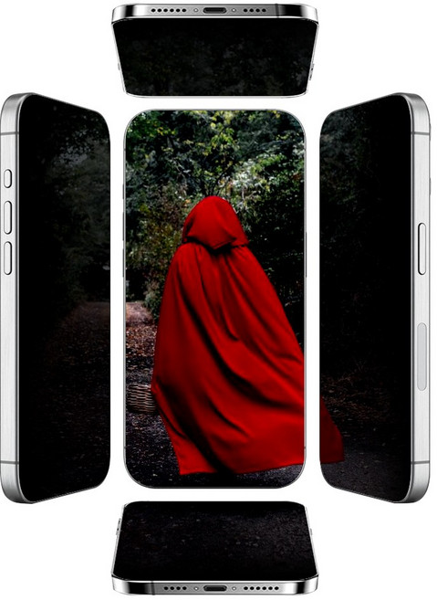 니하 아이폰 전방향 사생활보호 강화유리 액정보호필름, 2개