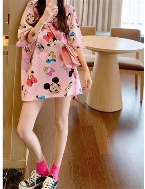 씨플 디즈니 데이지 미키미니마우스 루즈핏 롱티셔츠