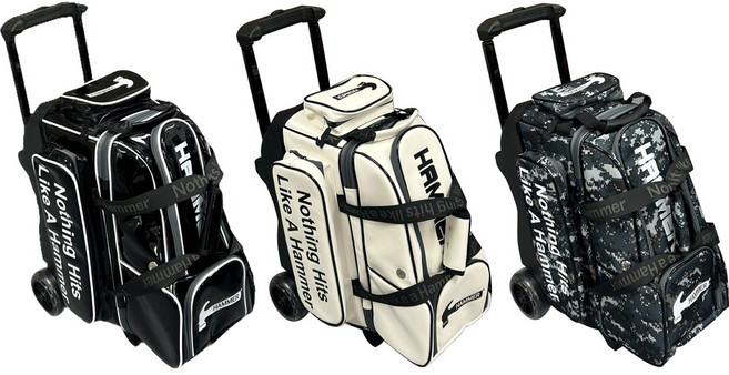 락엔볼- 햄머 뉴 2볼 롤러백 볼링가방 + 팔각볼타올 만능크리너, Military-Camo, 1개
