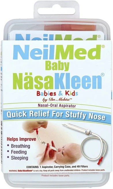 Squip NeilMed NasaKleen 유아 및 어린이용 비강-구강 흡입기 1개, SquipNeilMedNasaKleen유아및어린이용비강 - 쿠팡