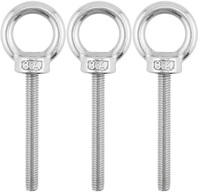 유스툴 SUS 304 스텐 아이볼트 고리 나사 3개, 1팩, 45mm, M6