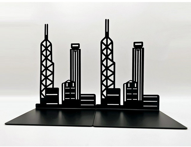 감성오브제 북엔드 북카페 인테리어 책꽂이 홍콩, 블랙