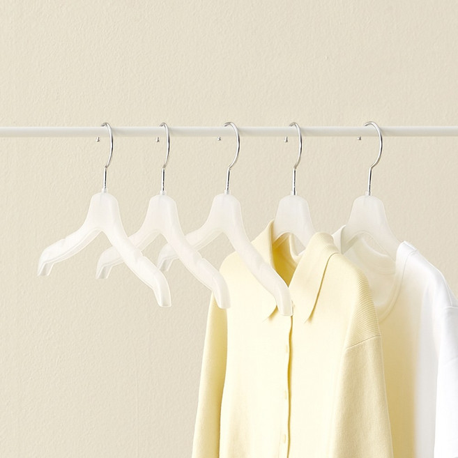 씨인크 여성 어깨뿔방지 라운드 옷걸이, 10개, 반투명