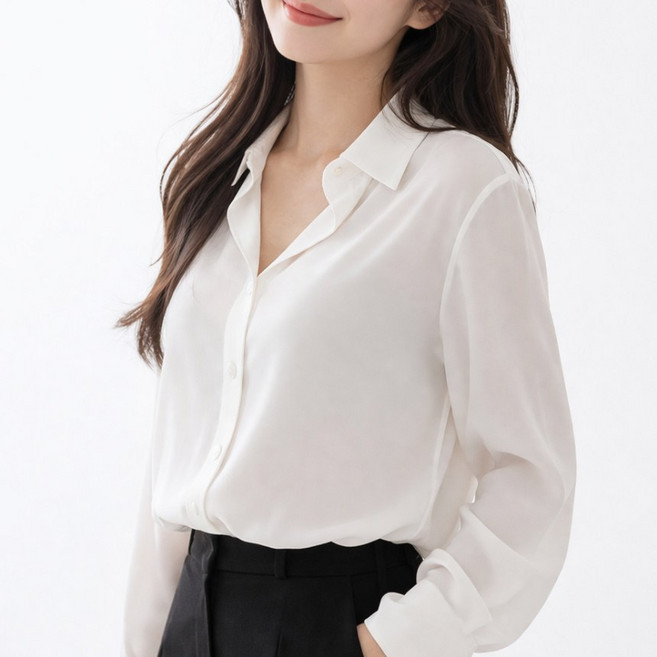 여성 블라우스 구김없는 여자 셔츠 링클프리