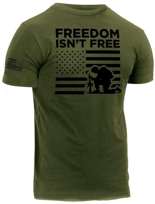Rothco \"Freedom Isn't Free 티셔츠 올리브 드랩. Medium 440642