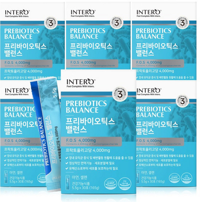 인테로 프리바이오틱스 밸런스, 165g, 6개