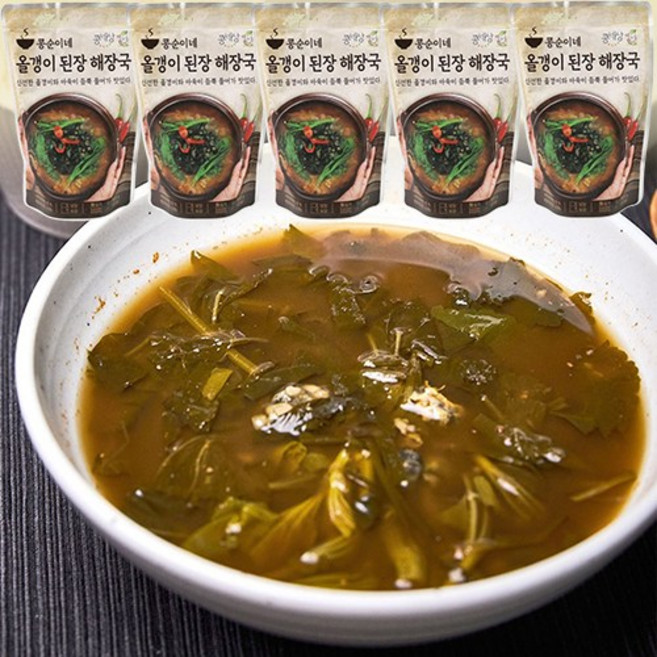 국산 올갱이해장국 다슬기해장국 500g 즉석국 된장국, 5개