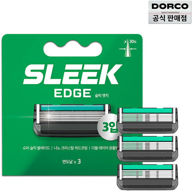 도루코 슬릭 엣지 면도날, 3개입, 1개