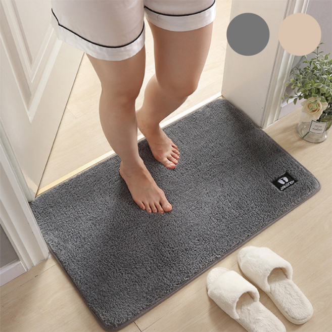 라이풀리 미끄럼방지 빨아쓰는 욕실 발매트 러그, 그레이