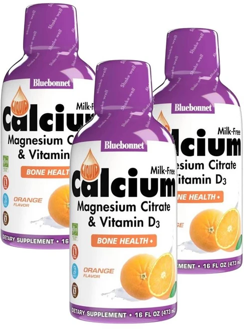 블루보넷뉴트리션 액상 칼슘 마그네슘시트레이트 비타민D3 오렌지 맛 473ml 3개 - 쿠팡