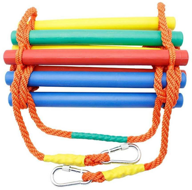 어린이집 줄사다리 안전 놀이용 로프 가정용 컬러 7단 (간격20CM 총길이2m), 민트 5단 (간격30CM 총길이2m), 1개