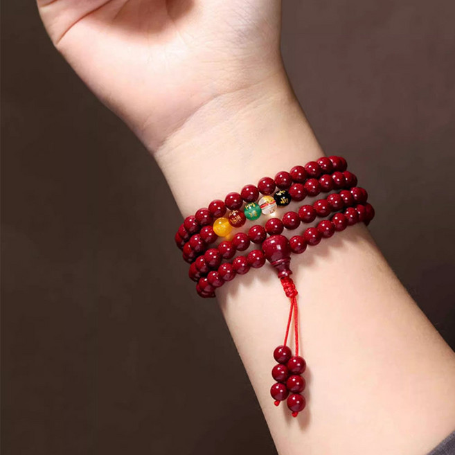 sambuever 108배 경면주사 오복재신 금전운 재물운 행운 팔찌