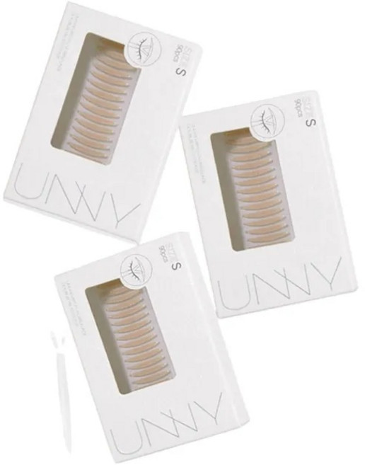 UNNY Club 隱形蕾絲雙眼皮貼, 1個, 斜切弧型