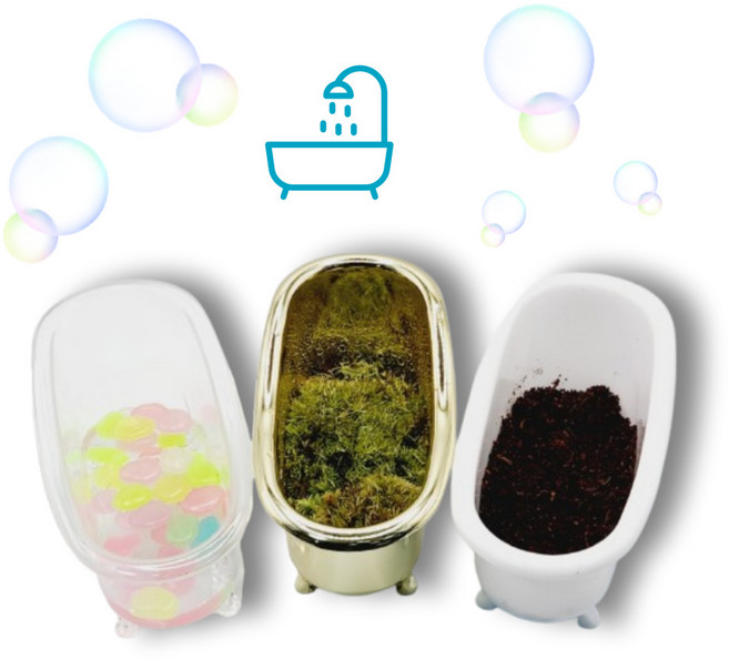 토종 동양달팽이 온욕 명주스네일 미니 목욕 욕조, 1개, 미니 욕조 금색