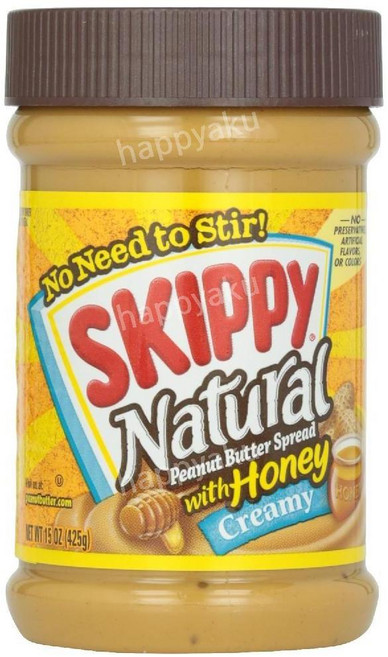 스키피 내추럴 피넛 버터 스프레드 허니 크리미, 425g, 1개