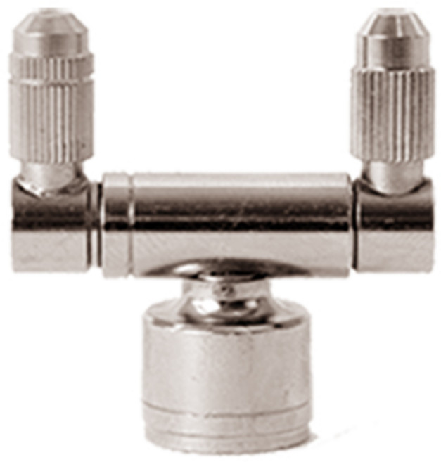 (아사바코리아) 자유조절 2구 수정 착색 노즐, 1개